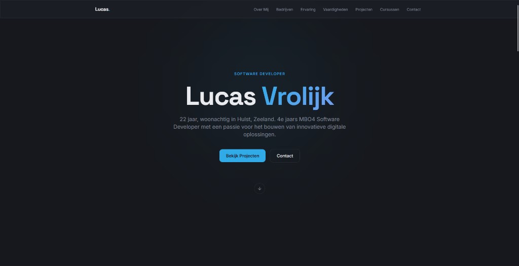 Screenshot van Deze portfolio site